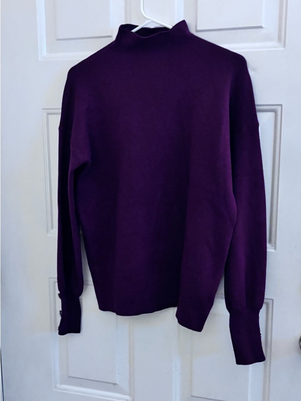 Tahari Burgundy Mock Neck Sweater